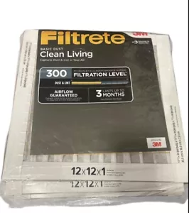 Filtrete Clean Living Basic Dust AC Furnace Air Filter MPR 300 6 Filters - Picture 1 of 9