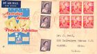 Australia Scott 314, 318 Typewritten Address with on 1d stamp damaged