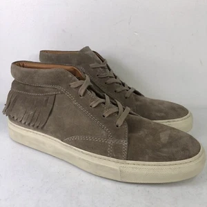 JOHN VARVATOS COLLECTION Suede 315 Reed Fringe Mens Size 9.5 US Shoe Boots $448 - Picture 1 of 10