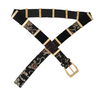 SUZI ROHER Patchwork velvet brocade stretch belt M+ - Image 1 of 4