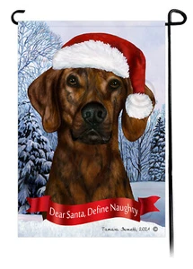 Dear Santa, Define Naughty Garden Flag - Brindle Plott Hound 209B - Bild 1 von 1