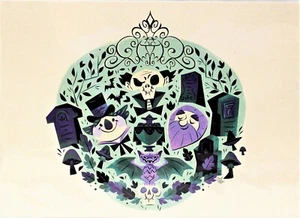 Disney WonderGround Gallery Postcard HAUNTED MANSION Ghost Will Follow You Home - Picture 1 of 2