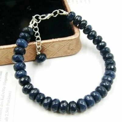 BAILYSBEADS Saphir-Armband Armkettechen Bracelet 20,5cm behandelt 156 - Bild 1 von 2