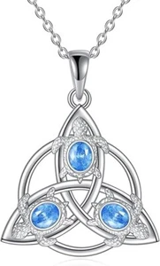 925 Sterling Silver Turtle Celtic Knot Pendant Necklace Jewelry Gift for Women - Picture 1 of 5