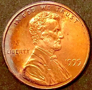 1999-P - CENTAVO TRASERO CONMEMORATIVO DE LINCOLN - AU BU - TONIFICADO - ERROR DE ALINEACIÓN - 1 - Imagen 1 de 2
