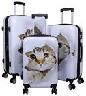 Polycarbonate Hard Shell Travel Suitcase Trolley M,L,XL or Set Motif Baby Cat