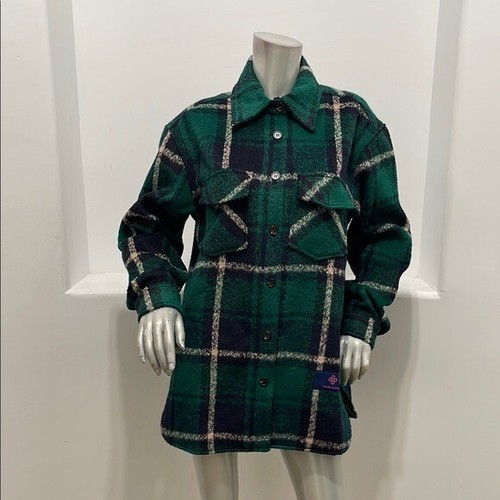 Camicia Charlie Luciano Milano unisex Stone Island verde a quadri giacca taglia M nuova con etichetta