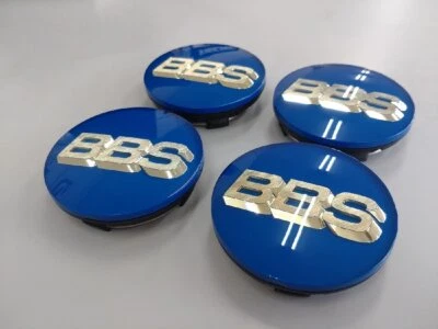 Tapas centrales de rueda BBS de 70 mm emblema genuino azul plata logotipo 3D ... - Imagen 1 de 4