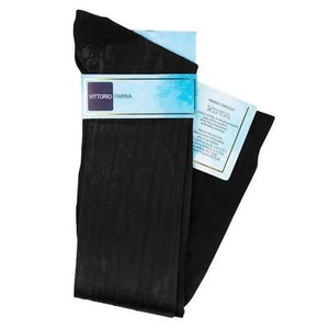 Calcetines de vestir Vittorio Farina para hombre acanalados de nailon sobre la pantorrilla - Imagen 1 de 22