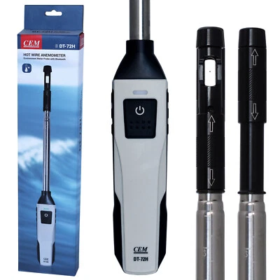 Bluetooth Anemometer Thermoanemometer Hot wire anemometer temperature air flow  - Image 1 of 4