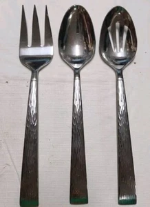 Set of 3 Hampton Brocade  Serving Hostess Set Stainless B4 - Picture 1 of 4