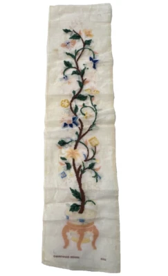 Vintage Brentwood Designs Needlepoint Project Flowers Bell Pull 9x35 Finish Me - Image 1 of 4