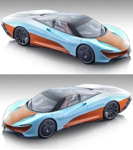 1/43 Tecnomodel McLaren Speedtail 2020 Bleu Orange Miniature TM43-EX10E - Bild 1 von 12