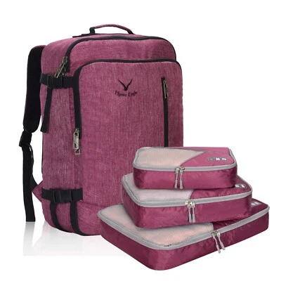 38L Flight Approved Carry On Backpack Weekender Luggage with 3pcs Packing Cubes - Image 1 of 4