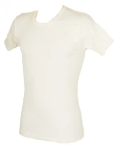 Unterhemd Herren Kurzarm Rundhals Shirt aus 100% Merinowolle Wolle RAGNO Artikel - Bild 1 von 4