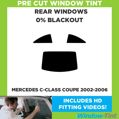 Für Mercedes 2002-2006 Vor Cut Fenster Getönt Heck 0% Blackout - Image 1 of 4