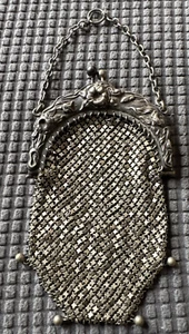 Antique Mesh Push-Silver Plated-Inscribed “Ruth C. Carothers” - Picture 1 of 8