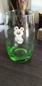 Moscow Olympic Games 1980 Glass Cup Misha Bear glass olympic bear - Picture 1 of 2