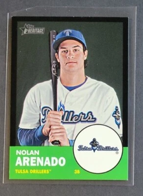 Nolan Arenado 2012 Topps Heritage Minor League Black #20 Prospect Rookie #96/96 - Image 1 of 4