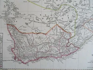 South Africa Cape Colony Table Bay Cape Town 1853 Stieler detailed map - Picture 1 of 4