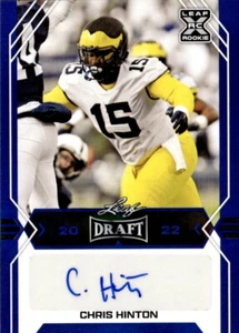 2022 Leaf Draft Auto Blue #BA-CH1 - Chris Hinton - Picture 1 of 2