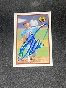 Carta autografata firmata Don Carman 1989 Bowman #392 Philadelphia Phillies - Foto 1 di 3
