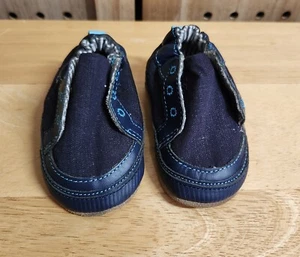 ROBEEZ Stylish Steve Soft Soles Denim Navy Blue Leather Baby Shoes 0 - 6 Months - Picture 1 of 5