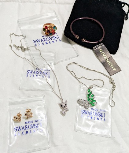 Lotto 5 pezzi bigiotteria Givenchy elementi Swarovski tutti mai usati