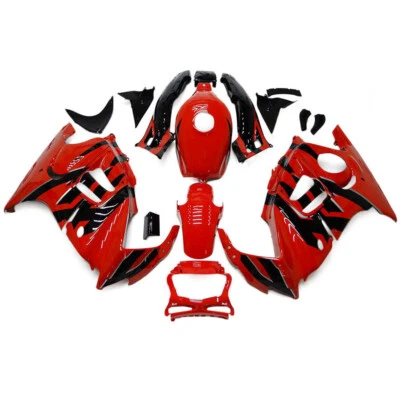 Kit de carenado rojo negro para carrocería de plástico Honda CBR600F3 1995 1996 95 96 F3 Foto 1 de 4