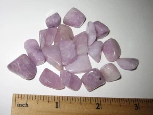 19 PIETRE GEL SILICE LITIO SILICE (LEPIDOLITE ROSA) LUCIDATE A CADUTA .2"-.7" 38,3g *4 - Foto 1 di 3