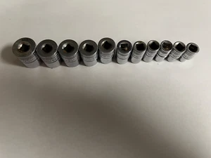S&K Sockets 11 piece Metric 1/4" drive Short 6 point 9 used and 2 new - Picture 1 of 7