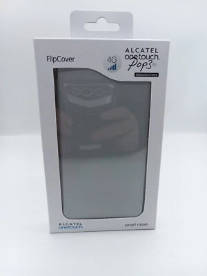 Genuine Alcatel One Touch Pop 3 FC5065 Soft Silver Flip Case / Cover A20 - Image 1 of 2