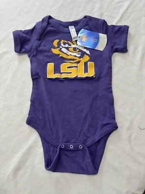 Russell Infant One Piece Football Jersey LSU Tigers Size 12M Baby Romper nwt - Image 1 of 3