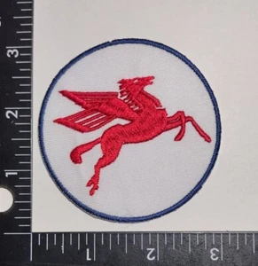MOBIL PEGASUS Racing Champ bestickt Bügelbild oder Nähen Qualität Patch schneller Versand  - Bild 1 von 4