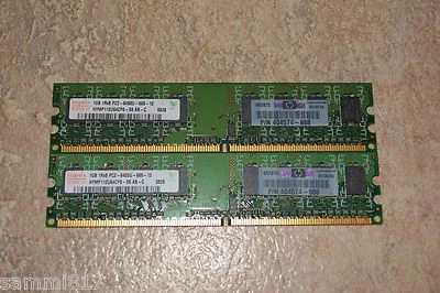 Hynix HYMP112U64CP8-S6 AB-C 1Rx8 PC2-6400U-666-12 2X1GB RAM Stick 2GB SET 404574 - Image 1 of 4