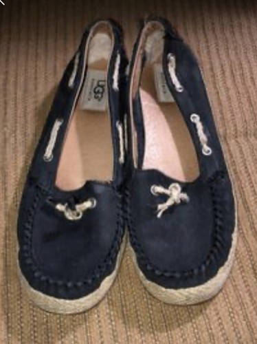 ugg scarpe da barca mocassini neri taglia 7 5