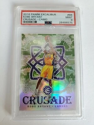 2016 Panini Excalibur Kobe Bryant Crusade Camo #88 Mint 9 - Image 1 of 4