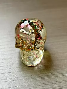 Mini Steampunk Schädel Harz Totenkopf Kopf Briefbeschwerer Schreibtisch Alter Wohndeko - Bild 1 von 3