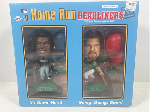 1998 Home Run Headliners XL Ken Griffey Jr. Mark McGwire Baseball Figurines NIB Cover