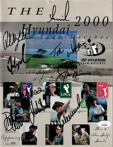 Phil Mickelson Jack Nicklaus Tom Watson Couples Sorenstam signed PGA program JSA - Picture 1 of 2