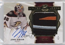 2019-20 Upper Deck The Cup Limited Logos /50 John Gibson #LL-GI Jumbo Patch Auto