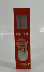 2x Cointreau Glass Straw Straw + Cleaning Brush Cocktail Bar Decor NEW NEW - Picture 1 of 4