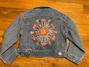 Disney Encanto 4/5 XS denim jacket girls blue - Picture 1 of 5