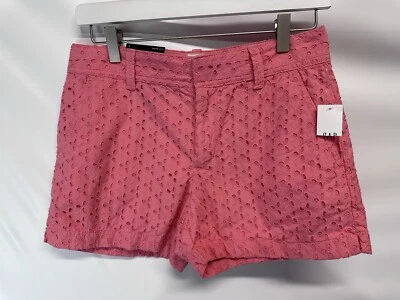 Pantalones Cortos Gap City 3" NUEVO Coral Rosa Ojales con Bolsillos 100% Algodón NUEVO 00-6 Foto 1 de 4