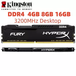 HyperX FURY DDR4 8GB 16GB 4GB 32GB 3200MHz PC4-25600 Desktop RAM Memory DIMM 288 - Picture 1 of 11