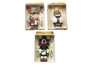 Kachina Puppen Hopi & Zuni Indianer Wandbehang Skulptur (3) - Bild 1 von 6
