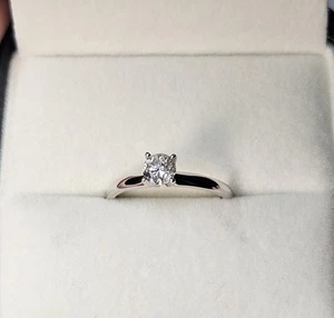Kay Jewelers .5CT Diamond 10k White Gold- Round Engagement Ring Size 7 - Picture 1 of 11