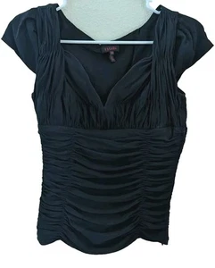 Escada Seidenbluse mit Rüschen schwarz Größe 34 elegant elegant  - Bild 1 von 4