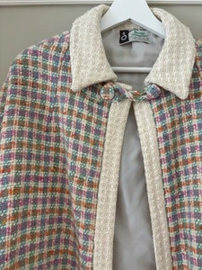 Welsh Cape Donegal Tweed Wool Cape Cloak M/L - Picture 1 of 7
