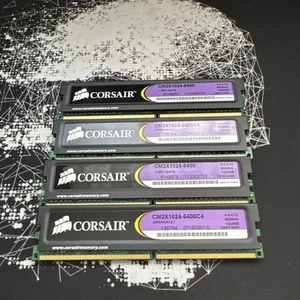 8gbDDR2 SDRA M 4x2gb Corsair XMS2 DDR2-800 CL5 CM2X2048-6400C4 - Picture 1 of 2